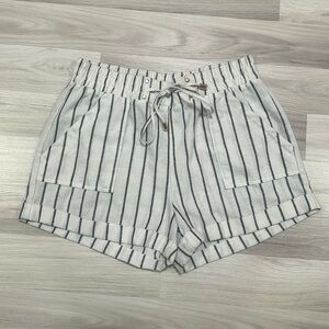 SIMPLE BLESSED Black/White Striped Shorts Size L
